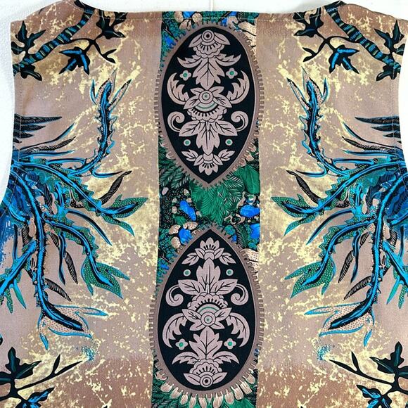 Citron Santa Monica 100% Silk Sleeveless Tank Top Blouse Abstract Lagenlook MP - Picture 8 of 10